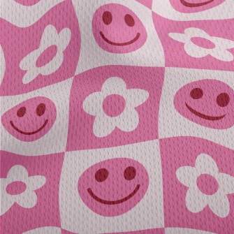 Friendly Smiles And Flowers Athletic Mesh Flat Back