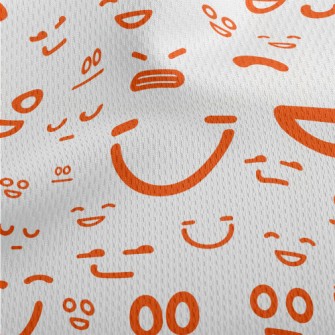 Funny Emoticons Athletic Mesh Flat Back