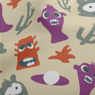 Funny Alien Monster Athletic Mesh Flat Back