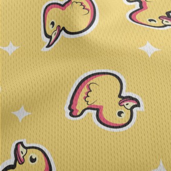Yellow Duck Toy Athletic Mesh Flat Back