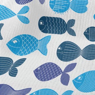 Cartoon Fish Pattern Terry