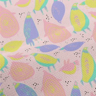 Funny Hand Drawn Bird Performance Linen