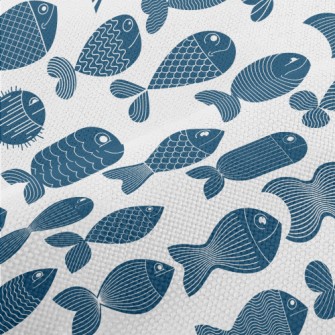 Deep Sea Fish Pattern Performance Linen