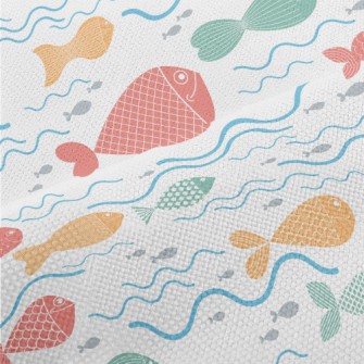 Colorful Fish Swimming Performance Linen
