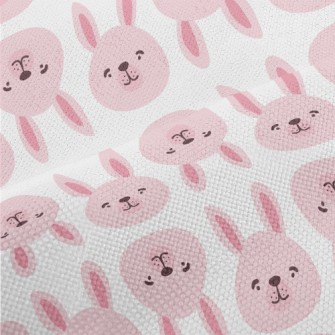 Pink Bunny Head Performance Linen