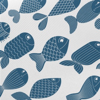 Deep Sea Fish Pattern Twill