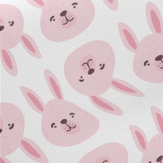 Pink Bunny Head Twill