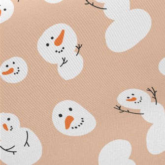 Winter Snowman Doodle Twill