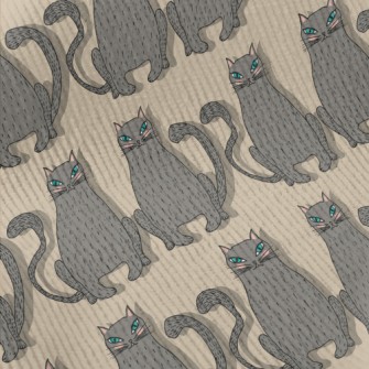 Hand Drawn Blue Eyed Cat Standard Corduroy