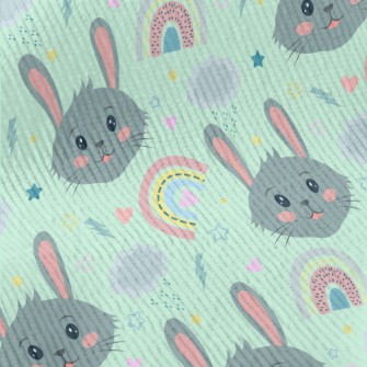 Cute Smiling Rabbit Standard Corduroy