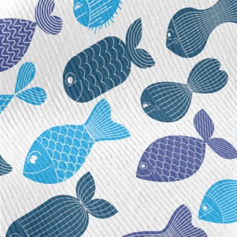 Cartoon Fish Pattern Standard Corduroy