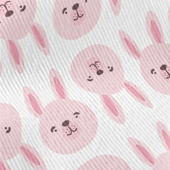 Pink Bunny Head Standard Corduroy
