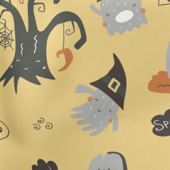 Cute Ghost And Tombstone Stretch Ponte