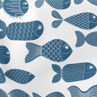 Deep Sea Fish Pattern Stretch Ponte