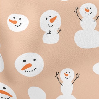 Winter Snowman Doodle Stretch Ponte