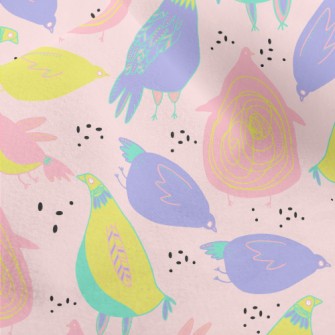 Funny Hand Drawn Bird Micro Fleece