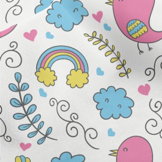 Colorful Graffiti Bird Micro Fleece