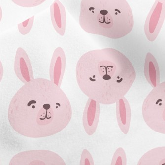 Pink Bunny Head Micro Fleece