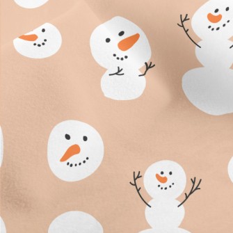 Winter Snowman Doodle Micro Fleece