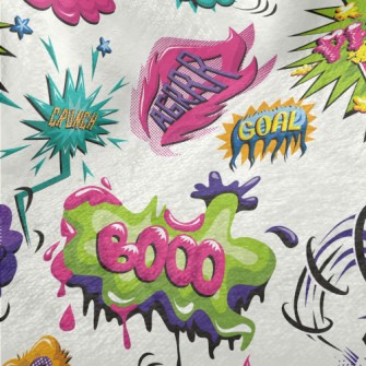 American Comic Text Minky