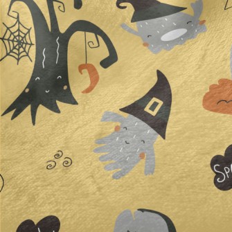 Cute Ghost And Tombstone Minky