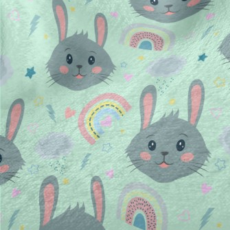 Cute Smiling Rabbit Minky