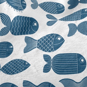 Deep Sea Fish Pattern Minky