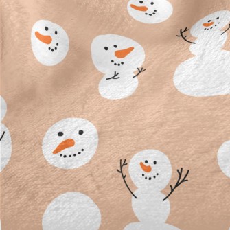 Winter Snowman Doodle Minky