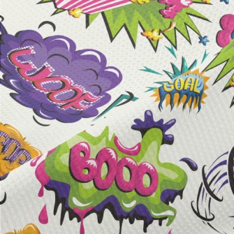 American Comic Text Piqué