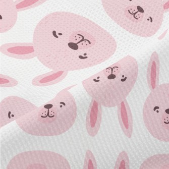 Pink Bunny Head Piqué