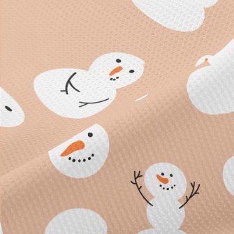 Winter Snowman Doodle Piqué
