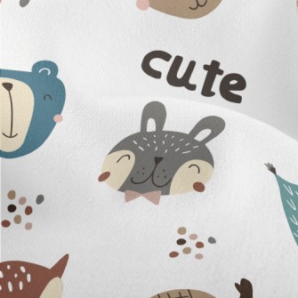 Happy Forest Animals Lightweight Performance Linen