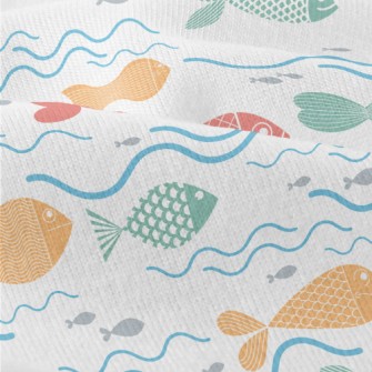 Colorful Fish Swimming Modern Jersey