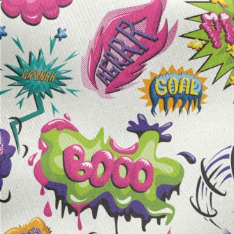 American Comic Text Jersey Backed Fleece