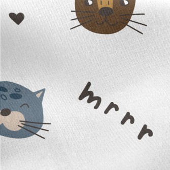 Smiling Cat Jersey Backed Fleece