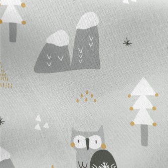 Snowy Owl Jersey Backed Fleece