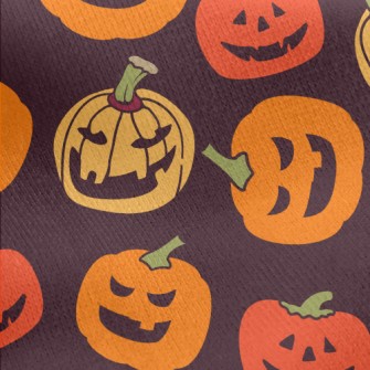 Halloween Pumpkin Decoration Jersey Backed Fleece
