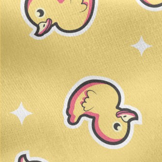 Yellow Duck Toy Jersey Backed Fleece