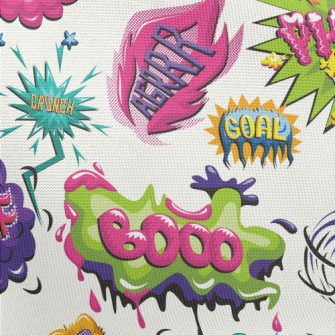 American Comic Text Pongee