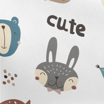 Happy Forest Animals Pongee