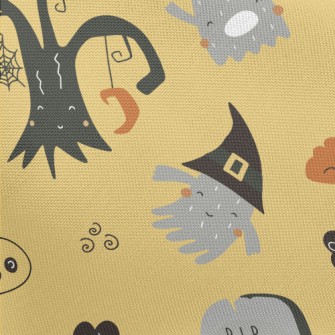 Cute Ghost And Tombstone Pongee