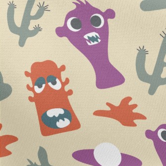 Funny Alien Monster Pongee