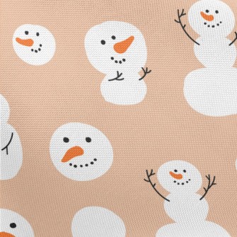 Winter Snowman Doodle Pongee