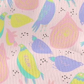 Funny Hand Drawn Bird Stretch Jersey