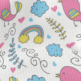 Colorful Graffiti Bird Stretch Jersey