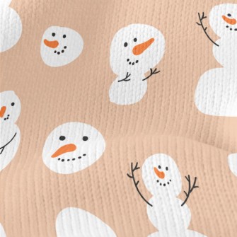 Winter Snowman Doodle Stretch Jersey