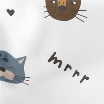 Smiling Cat Lightweight Cotton Poplin
