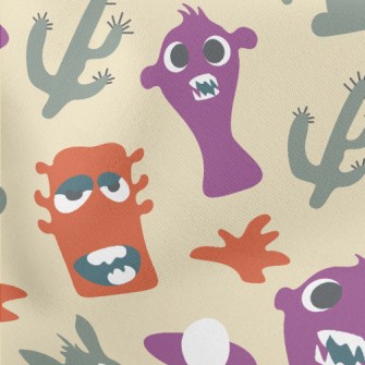 Funny Alien Monster Lightweight Cotton Poplin