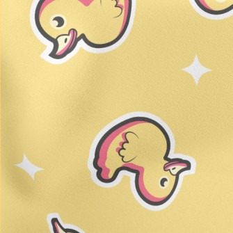 Yellow Duck Toy Lightweight Cotton Poplin