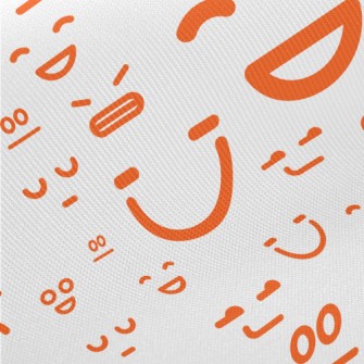 Funny Emoticons Midweight Cotton Poplin